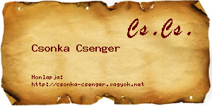 Csonka Csenger névjegykártya